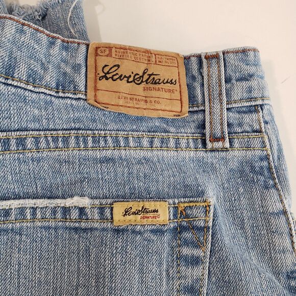 Women's Levi Strauss Signature Jeans Stretch Mid Rise Bootcut Misses 14 Medium - Picture 7 of 12